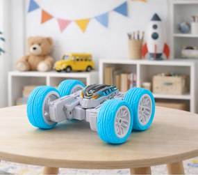 LEAN Toys Terénne akrobatické RC auto 360°, diaľkovo ovládané, modré 1:32