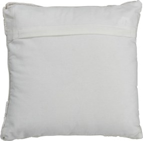 Biely antik zamatový vankúš s ornamentom a výplňou Vende - 44*44cm