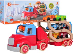 Ramiz Drevený karavan + autá