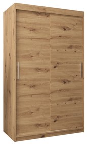 Šatníková skriňa 120 cm Toki (Dub artisan + Dub artisan). Akcia -42%. Vlastná spoľahlivá doprava až k Vám domov. 1064813