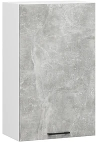 Závěsná kuchyňská skříňka OLIVIE 50x72 cm matná bílá/beton