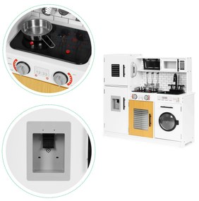 Veľká drevená kuchynka pre deti + zvuky a svetlá ECOTOYS