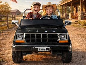 JOKOMISIADA Dvojmiestne autíčko na batérie – klasický Ford Bronco Pickup PA0338 čierne
