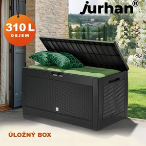 Odkladací box RATO, 310l, 119x48x60cm, antracitová Prosperplast