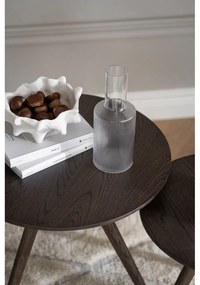 Okrúhly odkladací stolík s doskou v dubovom dekore ø 50 cm Yumi – Rowico