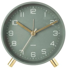 Zelený budík Karlsson Lofty, ø 11 cm