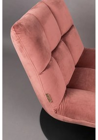 Ružové zamatové kreslo Bar – Dutchbone