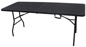 Autronic BONTEC Záhradný stôl, kov, plast, čierna, AZ-K1003 BK Farba: Čierna