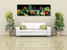Obraz organické ovocie a zelenina Varianta: 120x40