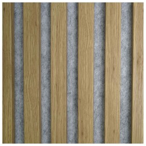 Akustický obkladový panel dub, MDF, 2600 × 420 × 20 mm, dub