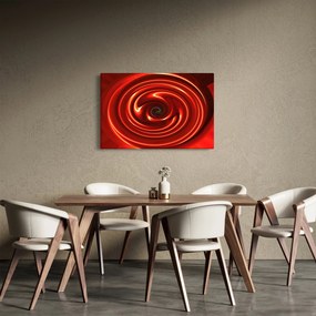 Abstraktný obraz - červená špirála (90x60 cm)