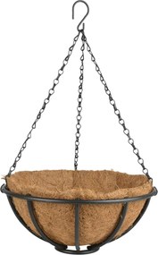 Závěsný květináč Loft 30 cm černý/hnědý