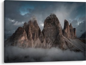 Obraz - Tri Zuby, Talianske Dolomity (70x50 cm)