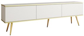 Závěsný televizní stolek Oro MDF 175 cm  bílý/zlatý