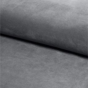 Sivá barová stolička MILA VELVET s čiernymi nohami