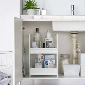 Biela kovová prídavná polička 30x42 cm Tower – YAMAZAKI