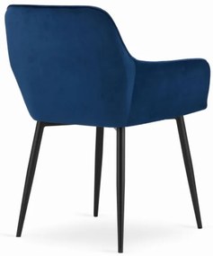 TRENDIE Zamatová stolička Amsterdam modrá