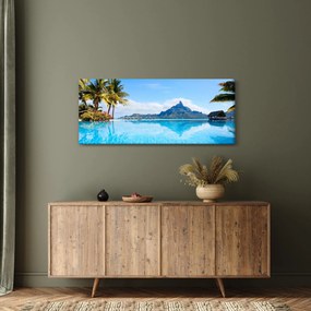 Obraz - Palmy a pláže (120x50 cm)