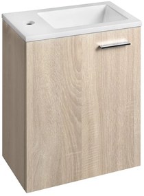 Aqualine Aqualine, ZOJA skrinka s keramickým umývadlom 40x22 cm, dub platin, 51049DP-01