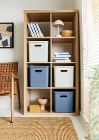 Rotho Úložný box, rovný s vekom, 27l, modrá ALBU LIGHT, 37x29x30