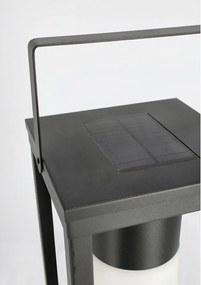 Čierny LED lampáš so solárnym panelom/na USB (výška 38 cm) Solar – Bizzotto