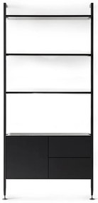 Čierna knižnica v dekore duba 94x210 cm Edge by Hammel - Hammel Furniture