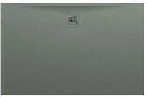 LAUFEN Pro obdĺžniková sprchová vanička z materiálu Marbond, odtok na dlhšej strane, 1400 x 900 x 30 mm, betónová šedá, H2109590790001