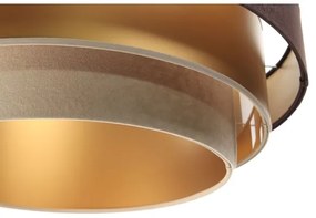Luster na lanku TRINITI 1xE27/60W/230V hnedá/zlatá/béžová