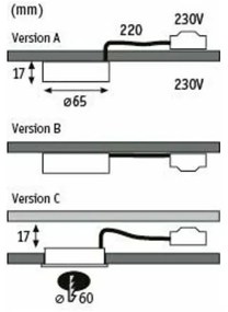 Paulmann 99990 - SADA 3xLED/3,5W Osvetlenie nábytku PUKK 230V