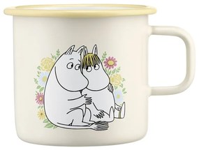 Hrnček Moomin Flowers 0,55l, smalt / žltý