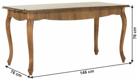 Jedálenský stôl Valiara DA19 (dub lefkas) (pre 6 osôb). Vlastná spoľahlivá doprava až k Vám domov. 1017322