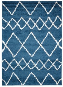 Kusový koberec Shaggy Prata modrý 60x100cm