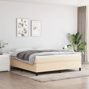 Rám na boxspring posteľ krémový 180x200 cm látka