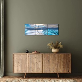 Obraz - Diamantová pláž (s hodinami) (90x30 cm)