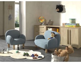 Modré detské kresielko z textílie buklé Rocky – Vipack