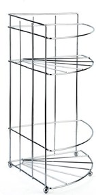 Rohová kúpeľňová polička CARL SILVER 18,5x26 cm strieborná