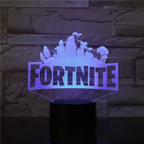 3Dmix 3DL-CLK044 – 3D LED nočná lampa - Fortnite (Hodiny s budíkom)