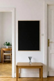 Toptabule.sk  Čierna magnetická tabuľa NATURE LINE v prírodnom drevenom ráme 60x40 cm