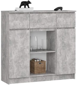 Komoda K100 2D 3SZ 2P betón