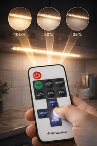 Sada LED pásikov COB 12V 5m Neón 4000 60W - zdroj + diaľkový ovládač