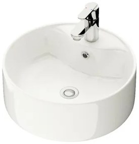 BATH DELUXE 06-038-09-11-00 - Umývadlo na dosku VIKEDAL Ø 38 cm keramika/biela
