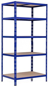Balíček 5xSUPER EKO HIT - Policový regál Trestles RNDU-KUI 1800x900x600, nosnosť 875 kg, 5 políc Farba: biela
