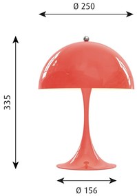 Louis Poulsen Panthella Mini stolová lampa koral