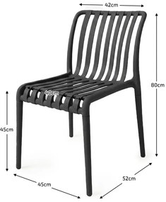 Plastová stolička TREGO, antracitová