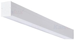 KANLUX Stropné osvetlenie pre LED trubice T8 AMADEUS, 1xG13, 36W, 124x6, 9x6cm, biele, mikroprizmatický dif