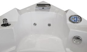 M-SPA - Kúpeľňová vaňa s hydromasážou biela TURBO PLUS 2-miestna 152 x 152 x 67 cm (MSPA10632 TURBO+)