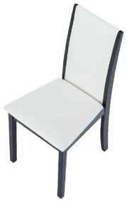 Jedálenská stolička, wenge/ekokoža biela, VENIS NEW