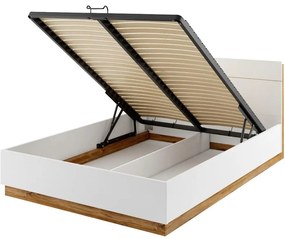 Posteľ 160 Dentro DT-02 biely/dub styrling