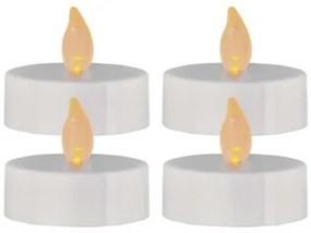 Čajové sviečky LED dekorácie Robi maxi 4 ks biele