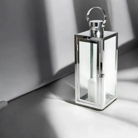 Dekoratívna lucerna 63 cm, lesklý chróm